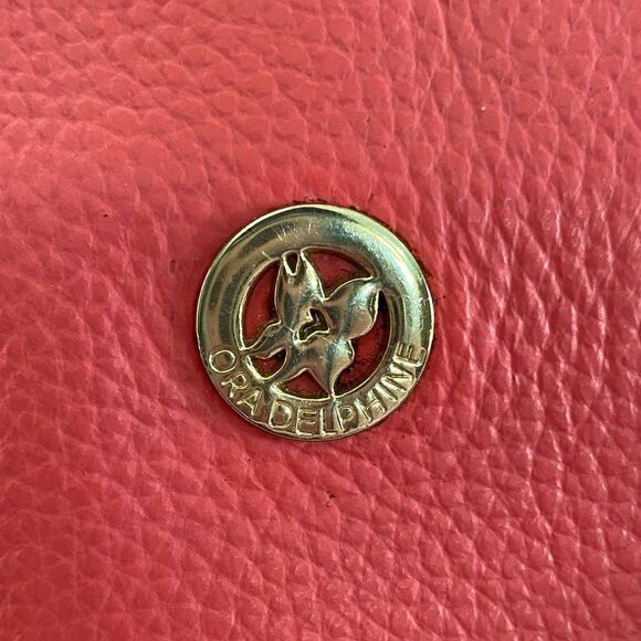 ORA DELPHINE Satchel Purse Pink Leather - Picture 4 of 6